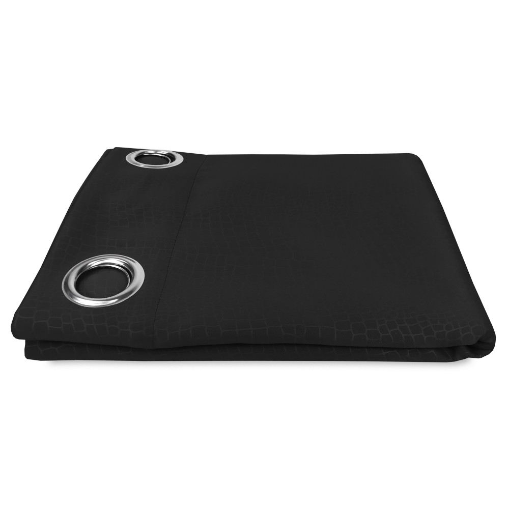 MARAVILLOSA CORTINA en color liso NEGRO CM. 140X280 BLACK OUT empaquetado