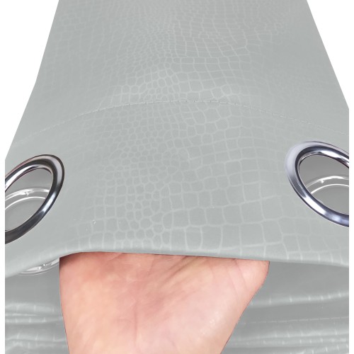 TENDA WONDERFUL in tinta unita GRIGIO CM. 140X280 BLACK OUT confezionata