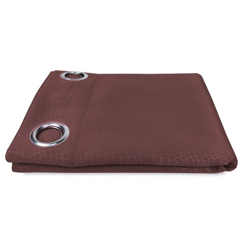 WONDERFUL CURTAIN in solid color BROWN cm. 140X280 BLACK OUT packaged