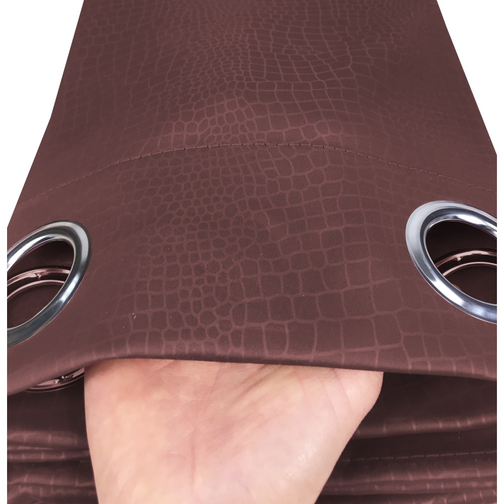 WONDERFUL CURTAIN in solid color BROWN cm. 140X280 BLACK OUT packaged