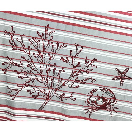 TELO MARE FOUTA GRANCHIO Rosso misura GRANDE con zaino Spiaggia KEEP CALM CM.100X200