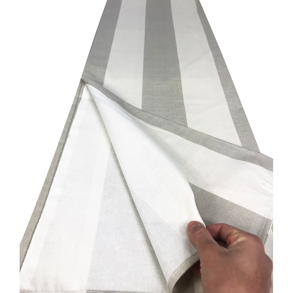 Gran Foulard Couvre-lit en tissu rayé Beige