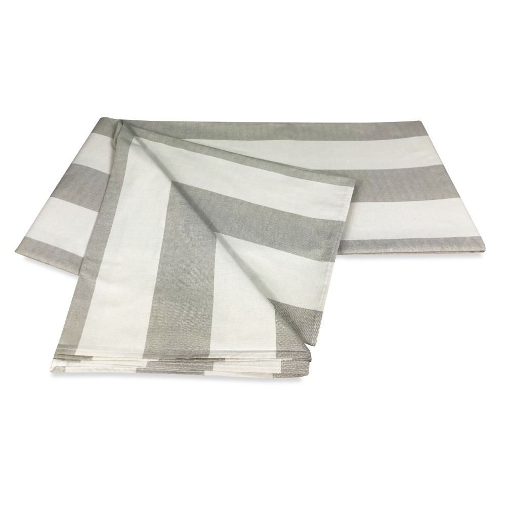 Gran Foulard Couvre-lit en tissu rayé Beige