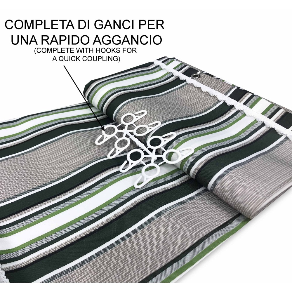 VERTIGO OUTDOOR AWNING GARDEN BALCONY RIGHINO GREEN WATERPROOF AND WATER REPELLENT