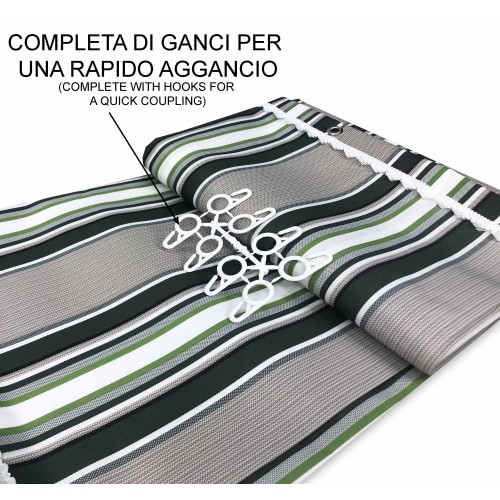 TOLDO DE EXTERIOR VERTIGO BALCÓN JARDÍN RIGHINO VERDE IMPERMEABLE Y REPELENTE AL AGUA