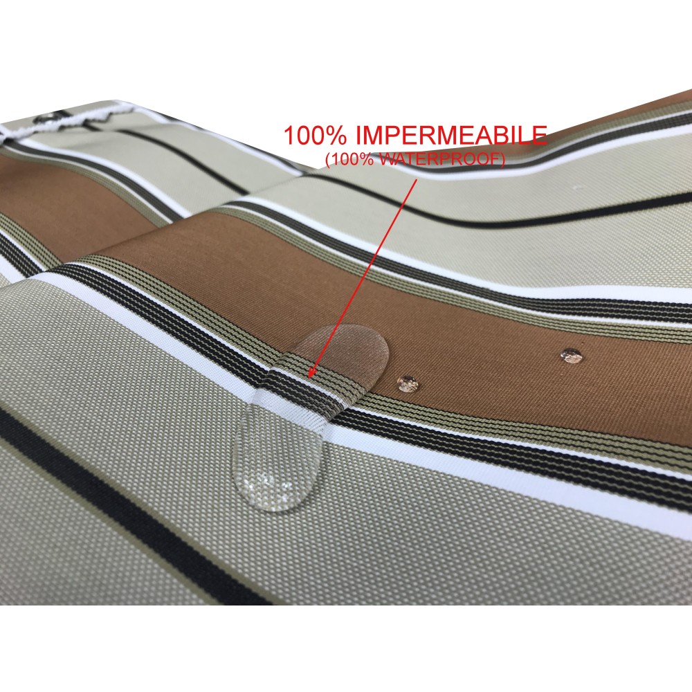TOLDO EXTERIOR VERTIGO BALCÓN JARDÍN RIGHINO MARRÓN IMPERMEABLE Y REPELENTE AL AGUA
