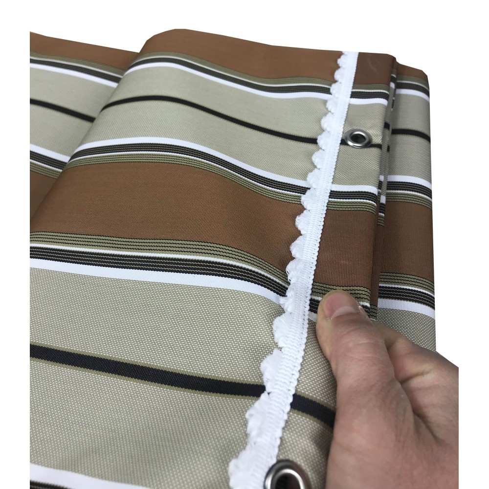 TOLDO EXTERIOR VERTIGO BALCÓN JARDÍN RIGHINO MARRÓN IMPERMEABLE Y REPELENTE AL AGUA