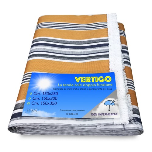 TENDA SOLE VERTIGO da esterno GIARDINO balcone RIGHINO GIALLO impermeabile e idrorepellente