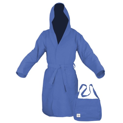 TECHNICAL BATHROBE MICROFIBER PODDY light blue