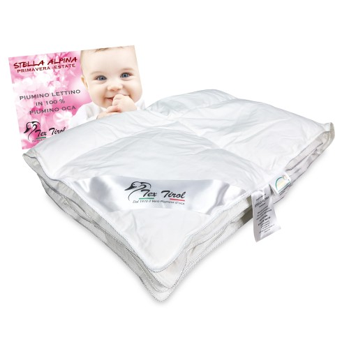 PIUMINO tex tirol © STELLA ALPINA da LETTINO estivo 100% PIUMINO OCA 100 gsm cm. 100 x 135 leggero