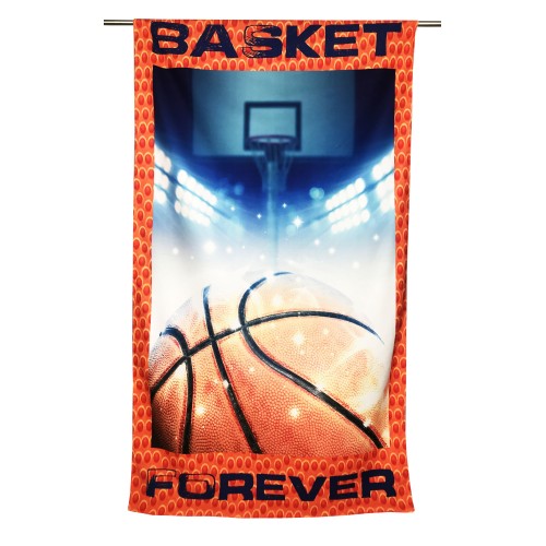 BASKET FOREVER Frottee-Strandtuch groß Größe cm. 90 X 170 CM