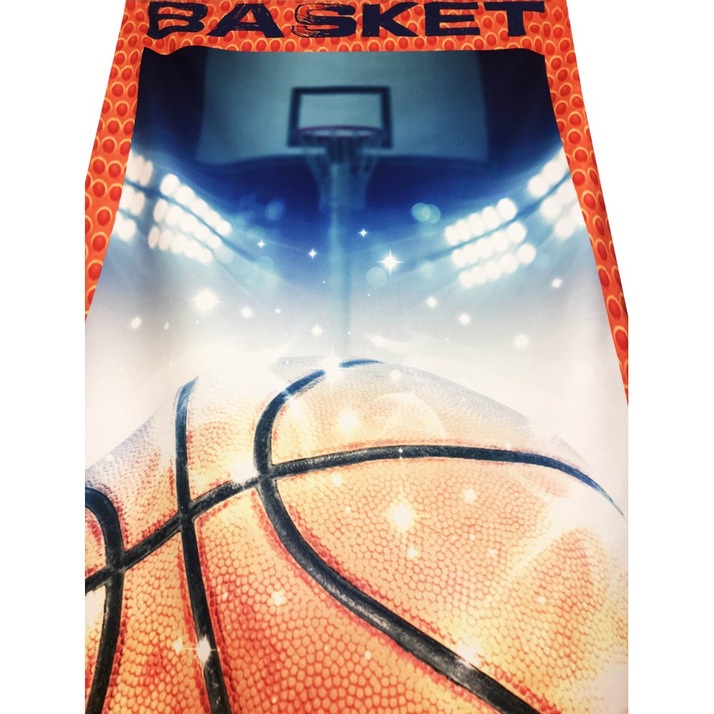 Serviette de plage BASKET FOREVER en tissu éponge Taille L 90 x 170 cm