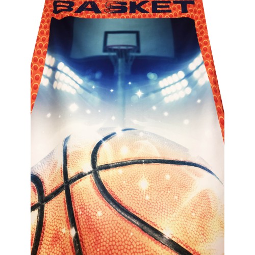 TELO MARE in spugna BASKET FOREVER misura grande cm. 90 X 170