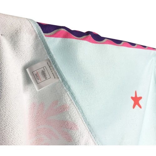 TELO MARE in spugna FENICOTTERO misura grande cm. 90 X 170