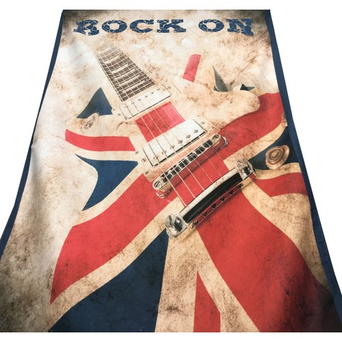 Toalla de playa de rizo ROCK ON grande cm. Guitarra eléctrica 90 x 170