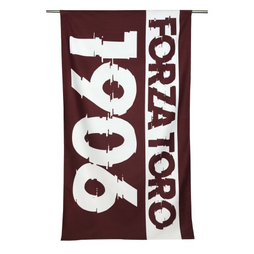 TERRY TOWEL WRITTEN TAURUS 1906 large size cm. 90 X 170 and postcard TURIN HAS BEEN and will remain GRANATA