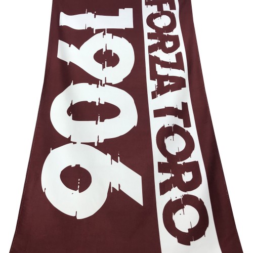 TERRY TOWEL WRITTEN TAURUS 1906 large size cm. 90 X 170 and postcard TURIN HAS BEEN and will remain GRANATA