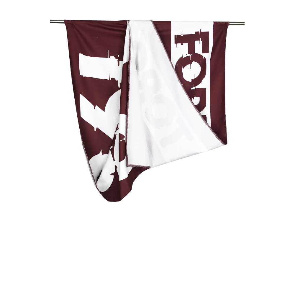 TOALLA DE RIZO ESCRITA TAURUS 1906 tamaño grande cm. 90 X 170 y postal TURÍN HA SIDO y seguirá siendo GRANATA