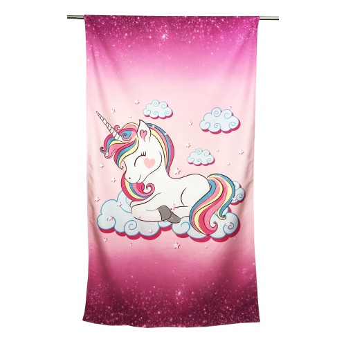 BEACH TOWEL in terry UNICORN Pink size large cm. 90 X 170
