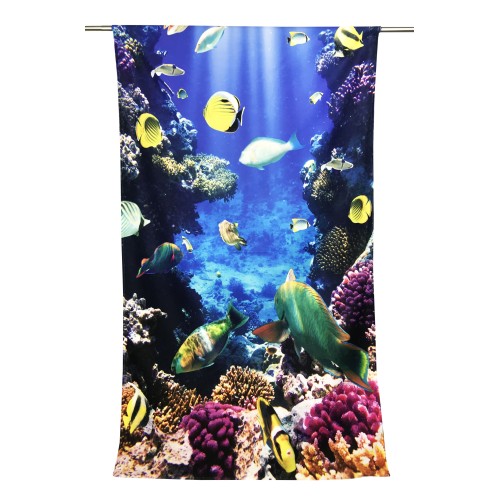 Serviette de plage en éponge pour toile de fond de mer 90 x 170 cm