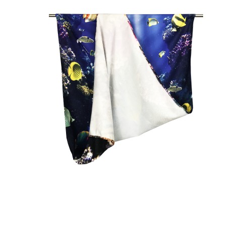 BEACH TOWEL in terry SEABED size large cm. 90 X 170