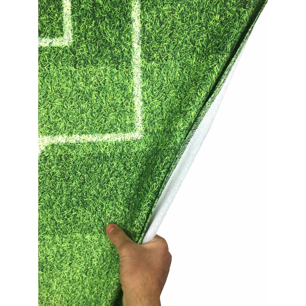 FROTTEE STRANDTUCH FUSSBALLFELD groß Größe cm. 90 X 170 CM