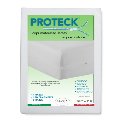 PROTECK MATTRESS COVER with zipper Zip IN JERSEY of pure stretch cotton