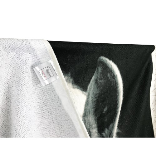 FROTTEE STRANDTUCH WEISSES PFERD Größe groß cm. 90 X 170 CM