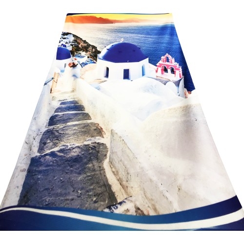 Serviette de plage Santorini Grèce Grande taille 90 x 170 cm