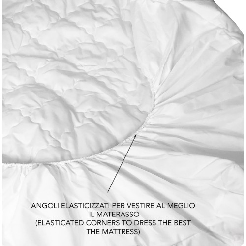 QUILTED MATTRESS COVER in soft TRAPPY MICROFIBER padded