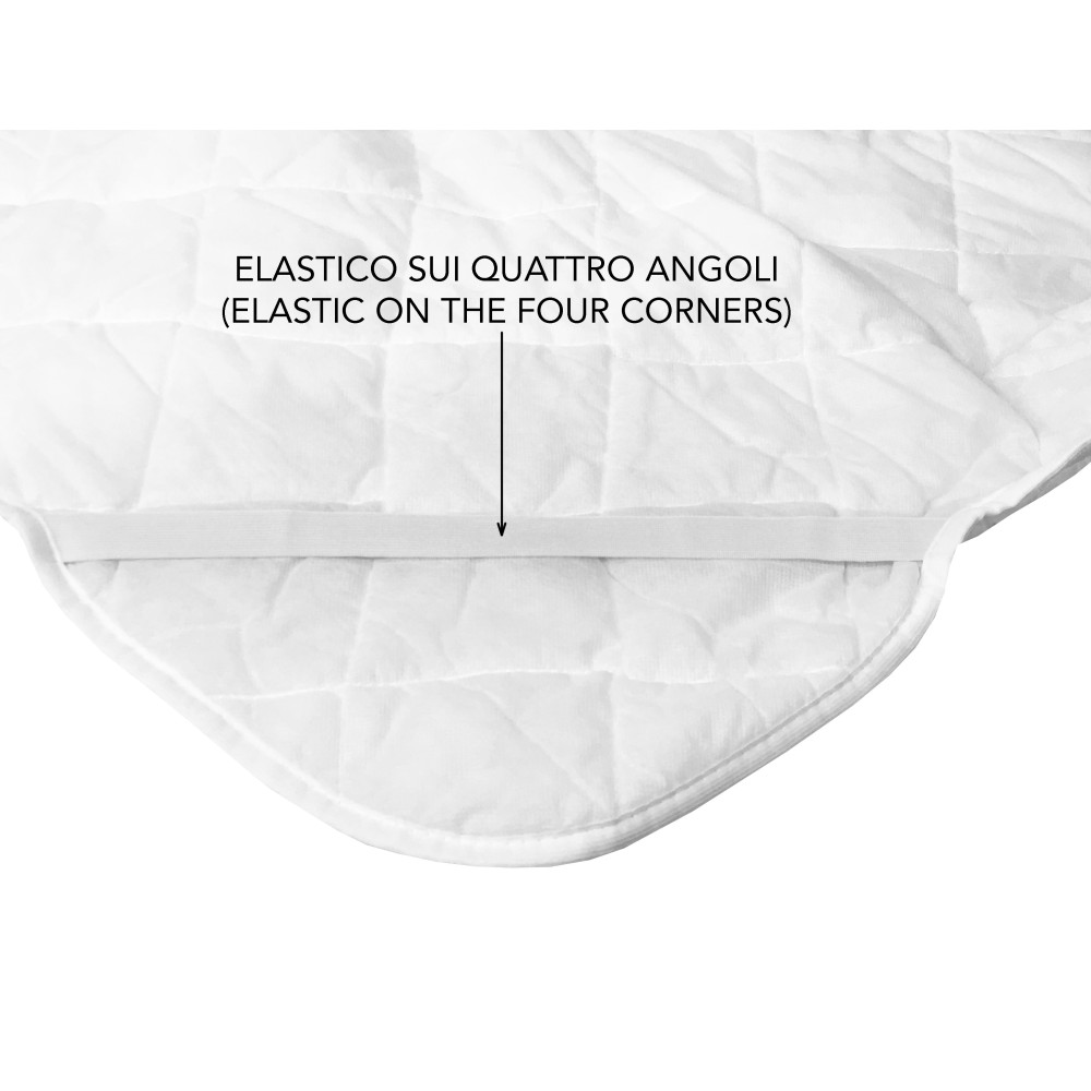 SOFTY © QUILTED BED BASE COVER aus Baumwolle DOPPELTER MATRATZENBEZUG