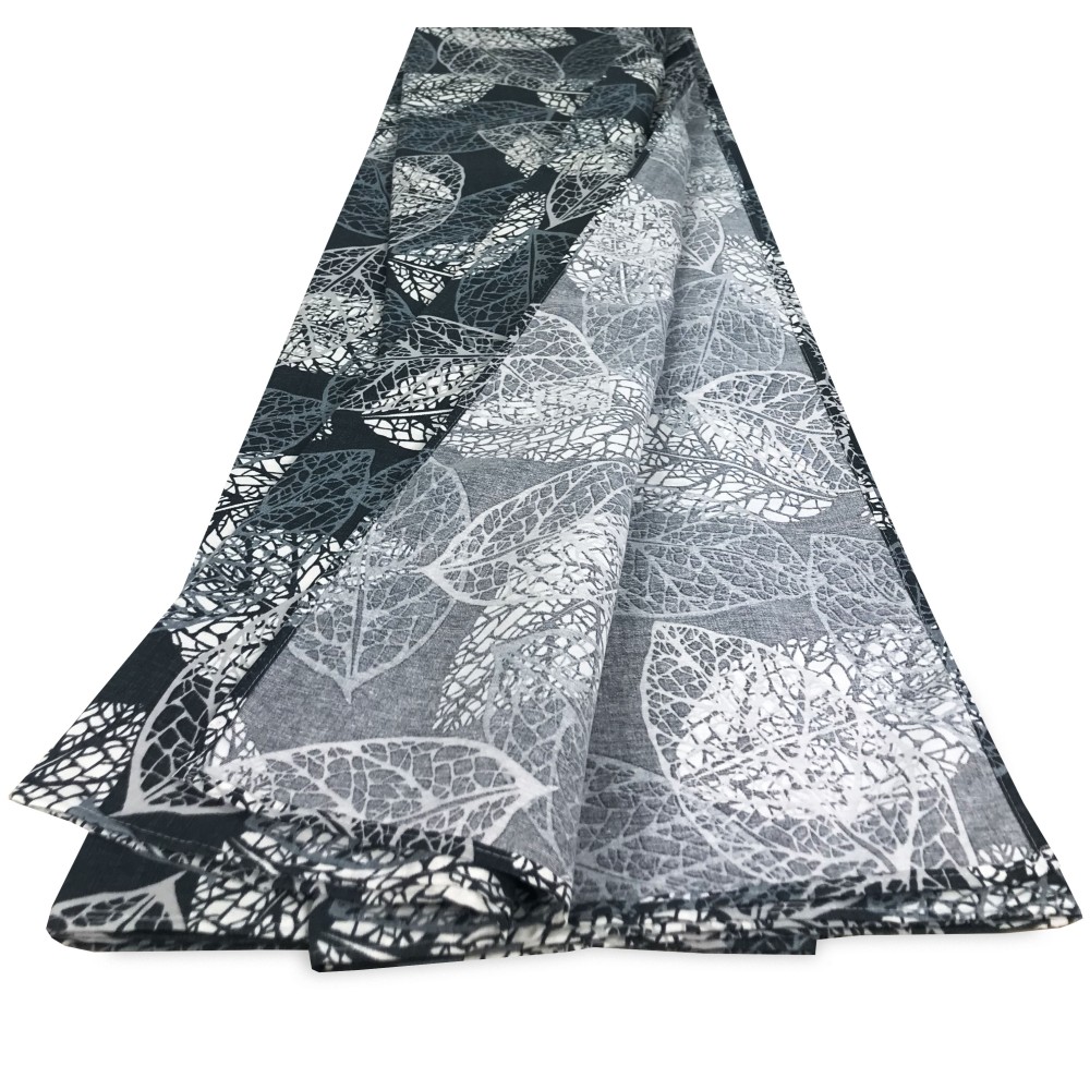TELO ARREDO copritutto GRAN FOULARD COPRILETTO copridivano TESSUTO LONETA FOGLIA LEAF