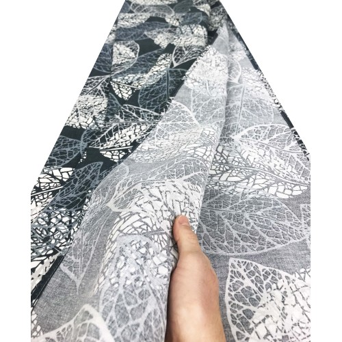 TELO ARREDO copritutto GRAN FOULARD COPRILETTO copridivano TESSUTO LONETA FOGLIA LEAF