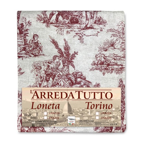 FUNDA DE DECORACIÓN FUNDA GRAN SCARF COLCHA funda de sofá FABRIC LONETA Toiles de Jouy