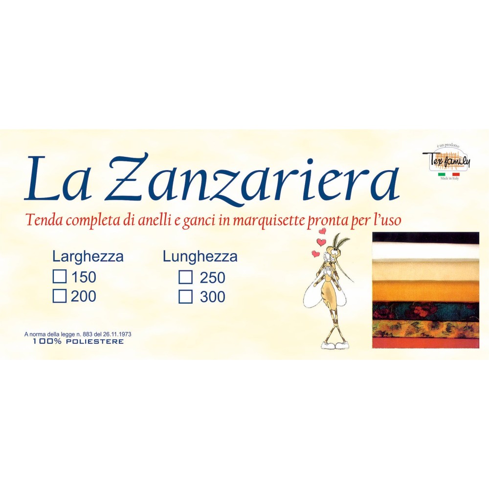 Tenda Zanzariera Marrone Unito - Rete Marquisette Fitta 100% Poliestere - Occhielli Acciaio, Pronta all'Uso, Made in Italy