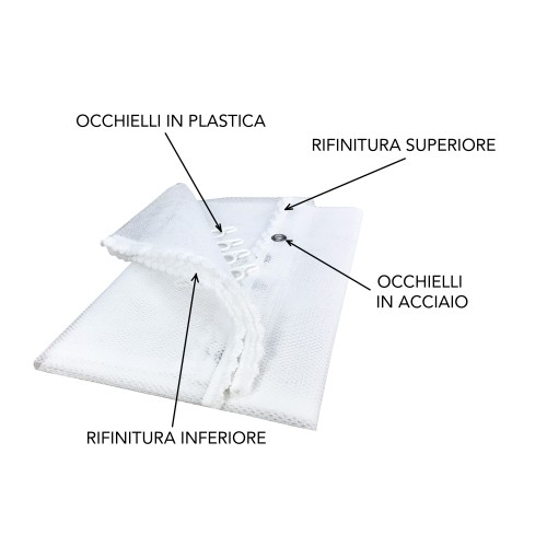 MOSQUITERA DE EXTERIOR CORTINA JARDÍN BALCÓN UNITED WHITE