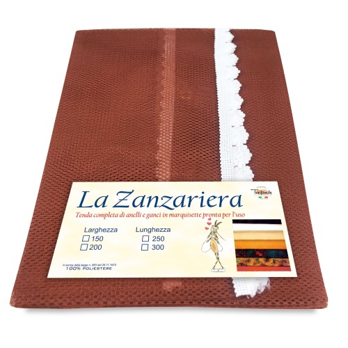 TOLDO MOSQUITERA para exterior BALCÓN JARDÍN UNITED BROWN cm.150X250