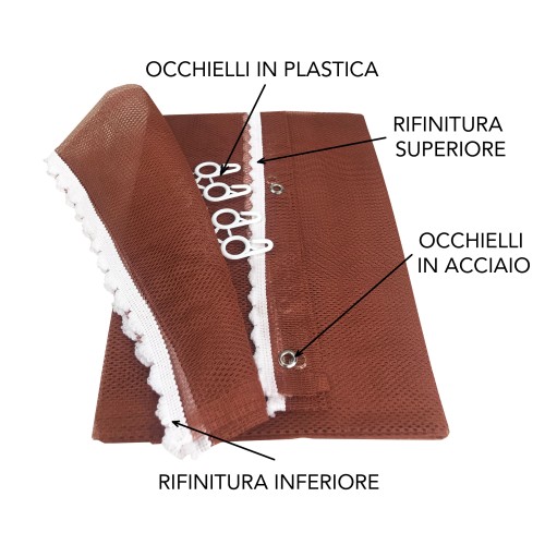 MOSQUITERA DE EXTERIOR CORTINA JARDÍN BALCÓN UNITED BROWN