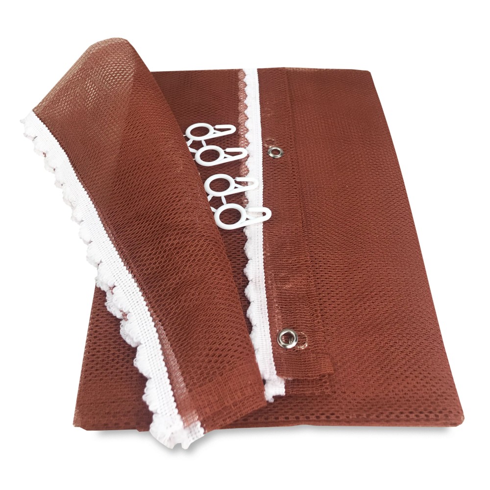 MOSQUITERA DE EXTERIOR CORTINA JARDÍN BALCÓN UNITED BROWN