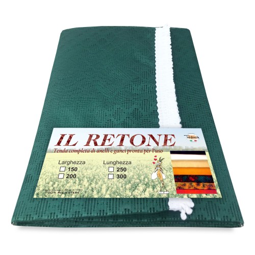 RED DE CORTINA MOSQUITERA de exterior JARDÍN BALCÓN rombo liso VERDE cm.150X250 calidad extra