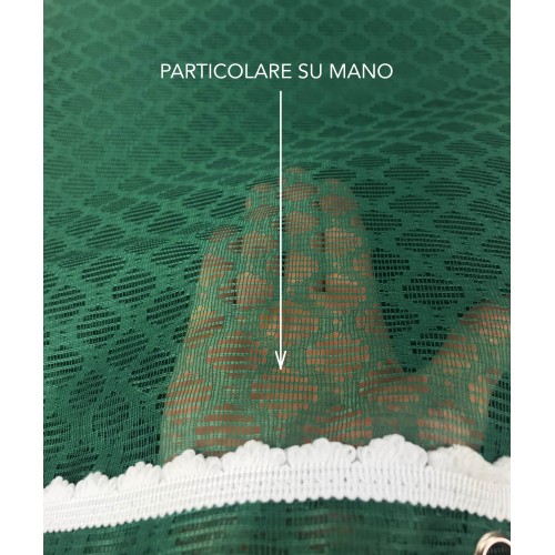 RED DE CORTINA MOSQUITERA de exterior JARDÍN BALCÓN rombo liso VERDE cm.150X250 calidad extra