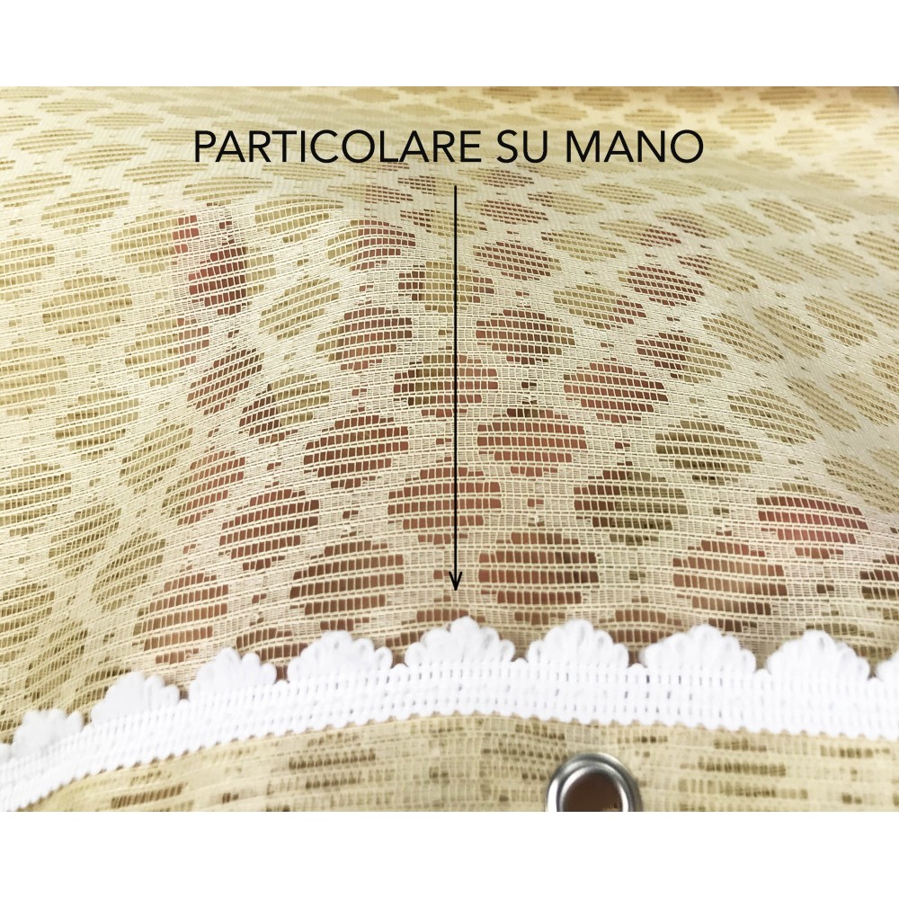 OUTDOOR Moskitonetz VORHANG GARTEN BALKON Raute uni BEIGE cm.150X250 extra Qualität