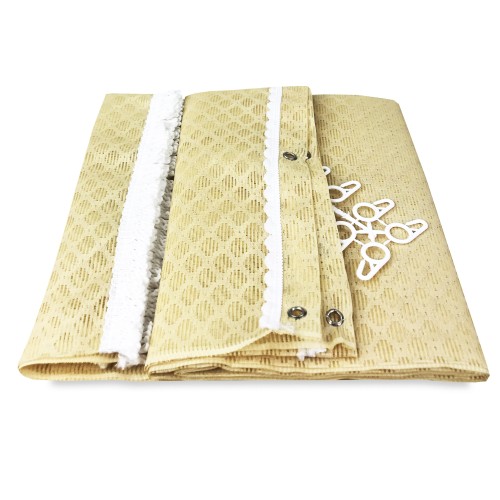 MOSQUITERA DE EXTERIOR CORTINA JARDÍN BALCÓN rombo liso BEIGE cm.150X250 calidad extra