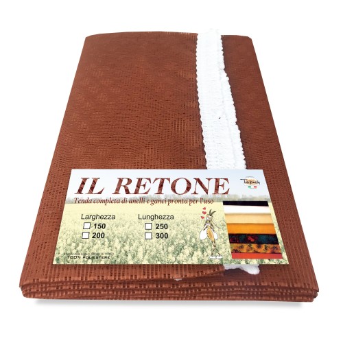 MOSQUITERA DE CORTINA exterior GARDEN BALCONY rombo liso RUST cm.150X250 calidad extra