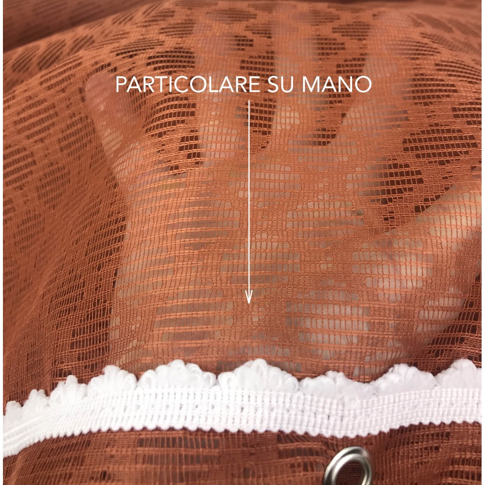 MOSQUITERA DE CORTINA exterior GARDEN BALCONY rombo liso RUST cm.150X250 calidad extra