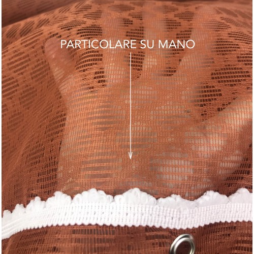 MOSQUITERA DE CORTINA exterior GARDEN BALCONY rombo liso RUST cm.150X250 calidad extra