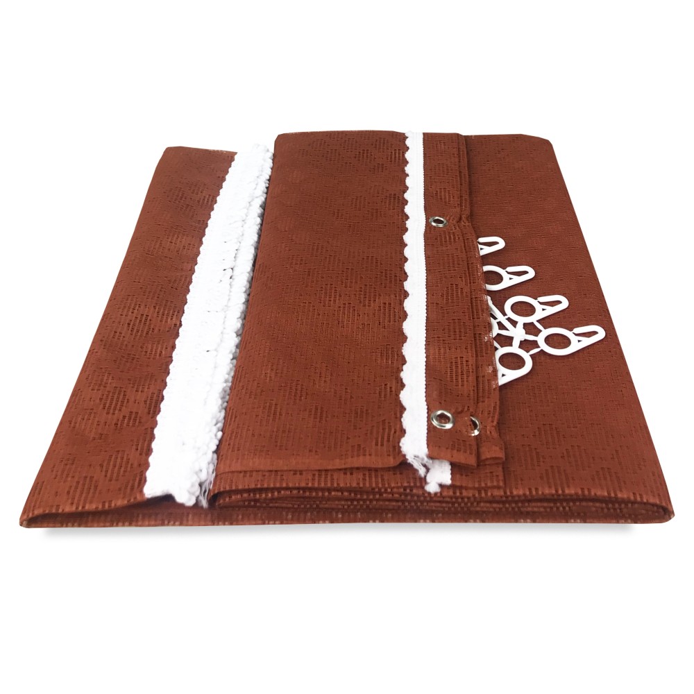 CURTAIN net mosquito net outdoor GARDEN BALCONY rhombus plain RUST cm.150X250 extra quality