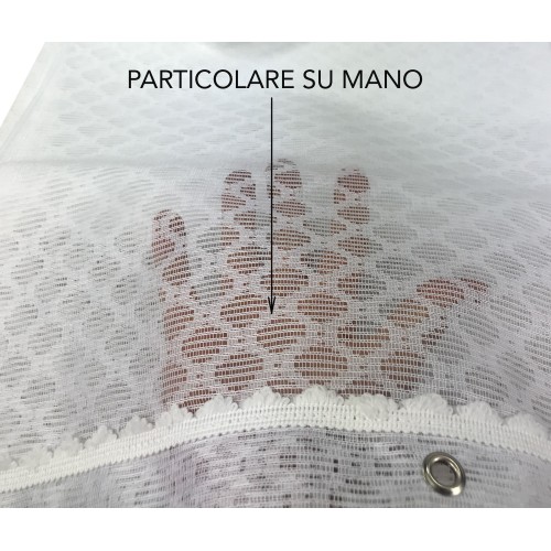 MOSQUITERA EXTERIOR CORTINA JARDÍN BALCÓN rombo liso BLANCO cm.150X250 calidad extra