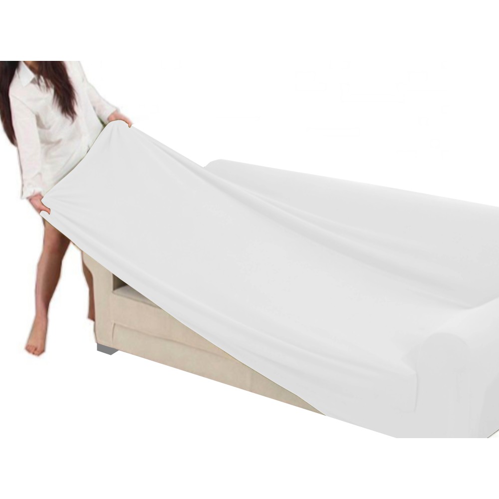 Funda de sofá elástica universal ROMA antimanchas BLANCO