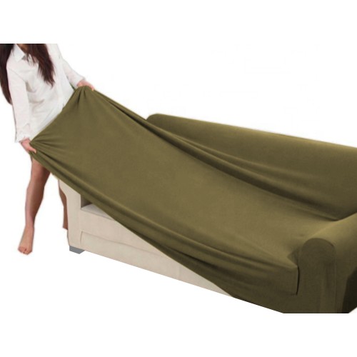 SOFA COVER Universal stretch ROMA stain-resistant DOVE GREY